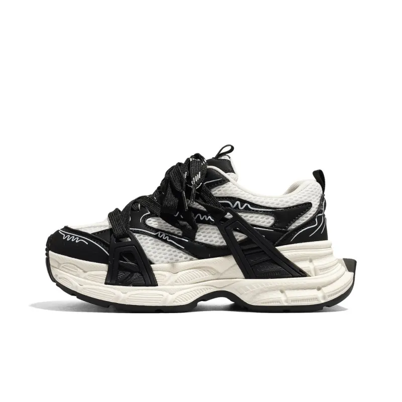 RENBEN Breathable Lightweight Height Increasing Low-Top Chunky Sneakers Women's-5