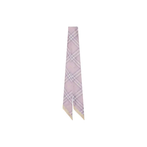 Burberry Mulberry Silk Scarves Unisex Pink