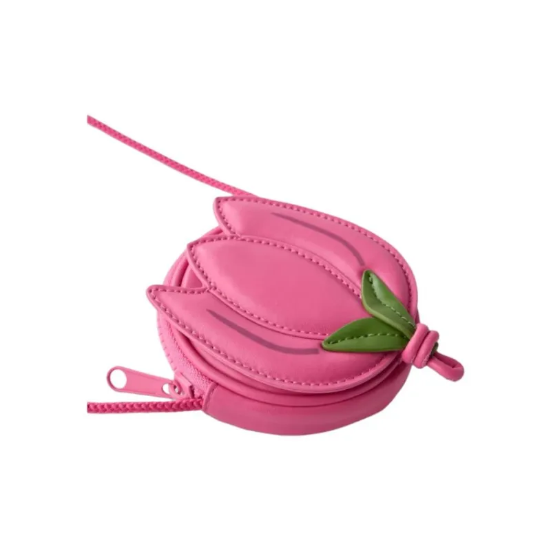 ZARA Polyurethane Crossbody Bag Women's Pink-5