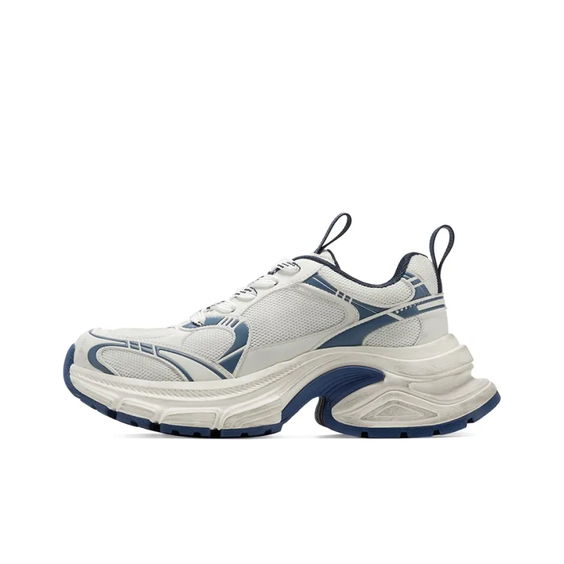 GG CC Chunky Sneakers Women's Low Top Gray/Ecru-8