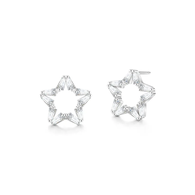 ZSY Silver 925 Stud Earrings Women's Box, Included For Girlfriend-0