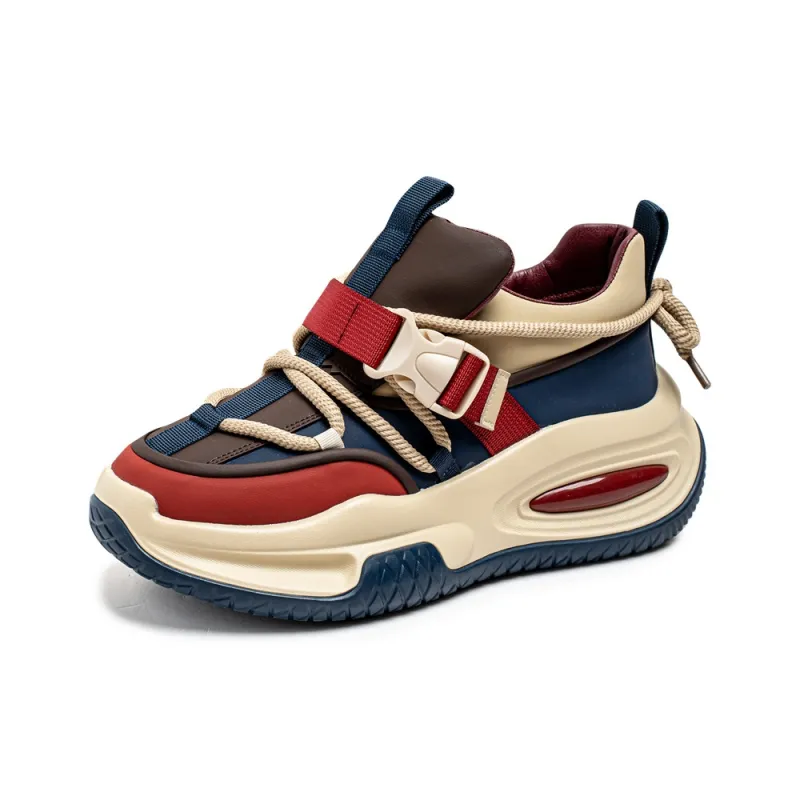 YIVELOVE Anti Slip And Wear Resistant Height Increasing Low Top Chunky Sneakers Men's-1