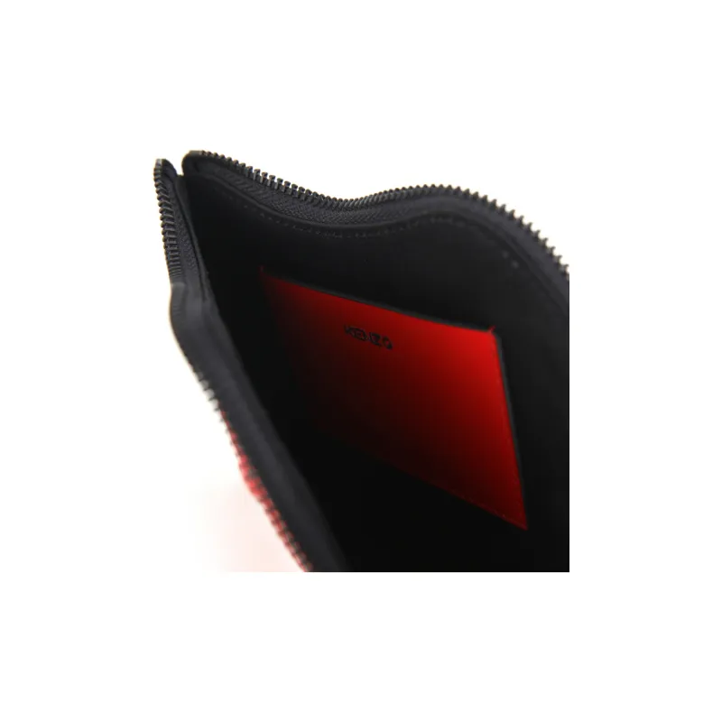 KENZO Leather Clutch Men's Red & Black-4