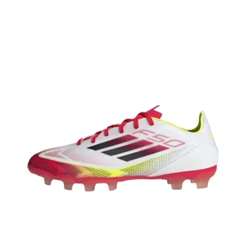 Adidas F50 PRO AG Short Rubber Studs HG Short Rubber Studs Anti Slip Wear Resistant Soccer Shoes Unisex White Red