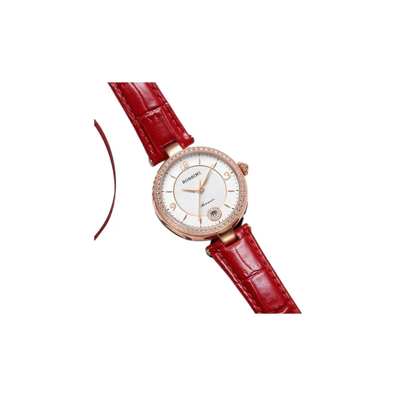 ROSSINI Mechanical Movement Steel Strap Watch Women's Watch White Dial-2
