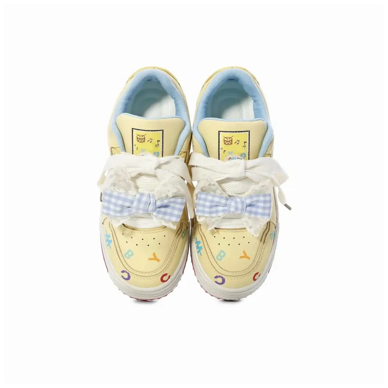 7 SEVFUN Wear resistant And Lightweight Low Top Skateboard Shoes Women's Yellow-22