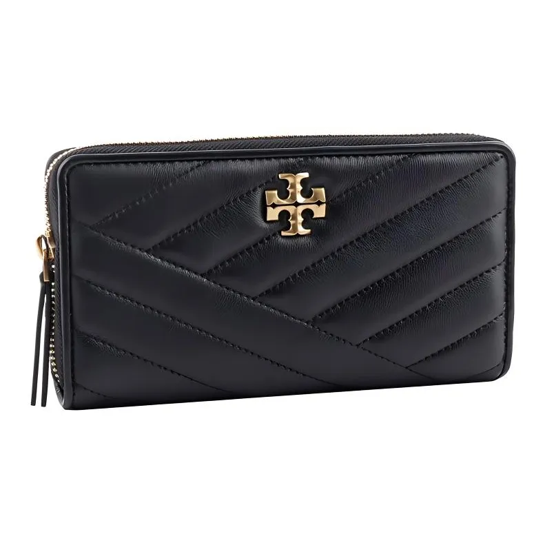 TORY BURCH Kira Quilting Leather Wallet Women's Black-0
