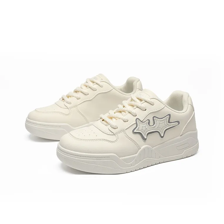 ZHR Puff Shoes Wear resistant And Lightweight Low Top Skateboard Shoes Women's Beige-2
