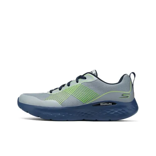 skechers sandals MEN'S GO Anti Slip Wear Resistant Low Top Running Shoes Men's Gray Blue