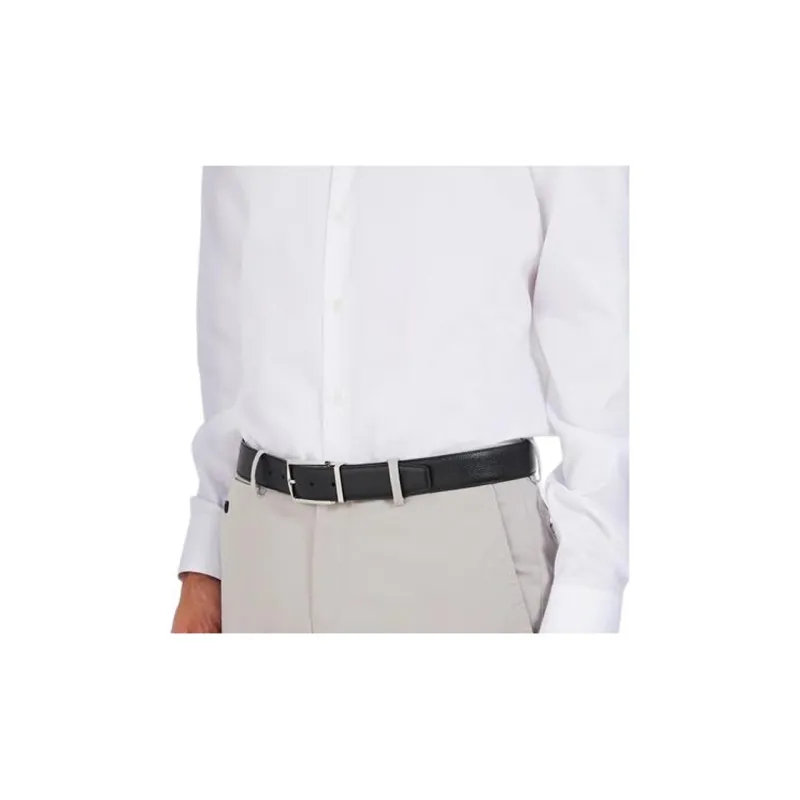 FERRAGAMO Cow Leather Leather Belts Men's Black 3.5CM-2