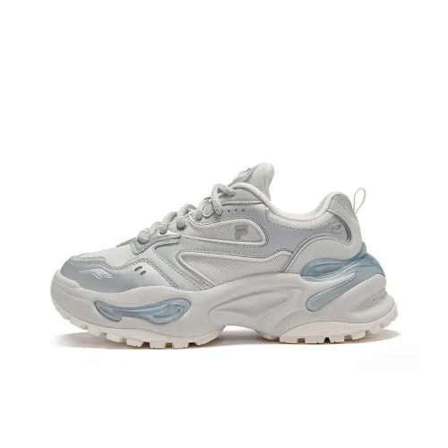 FILA FUSION EVA Gummies Slip Resistant Height Increasing Low Top Casual Shoes Women's Gray