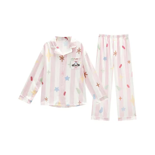 GUKOO Pajama Set Women's Sheer Pink