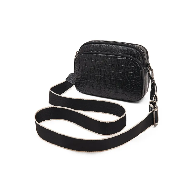 Old Man's Head Cow Leather Bonded Synthetic Leather Crossbody Bag Regular Women's Multicolor-1