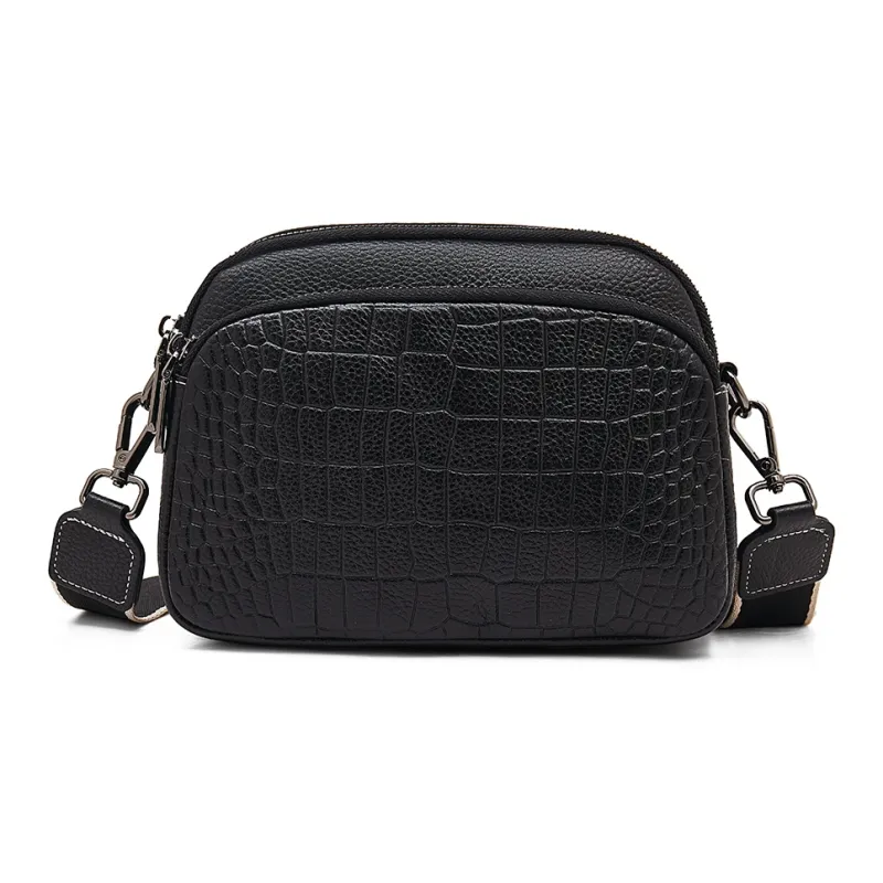 Old Man's Head Cow Leather Bonded Synthetic Leather Crossbody Bag Regular Women's Multicolor-3
