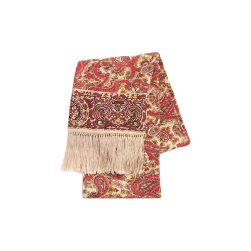 Valentino Voyage Imaginaire Fringed Edge Scarf-0