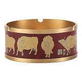 [Five Oxen Blessing-Burnt Red Edition]Brass Ashtray