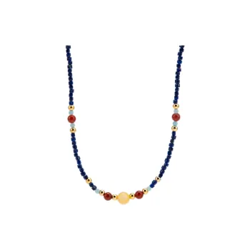 Listen To The Flowers Bloom Colored Glaze Necklaces Women's