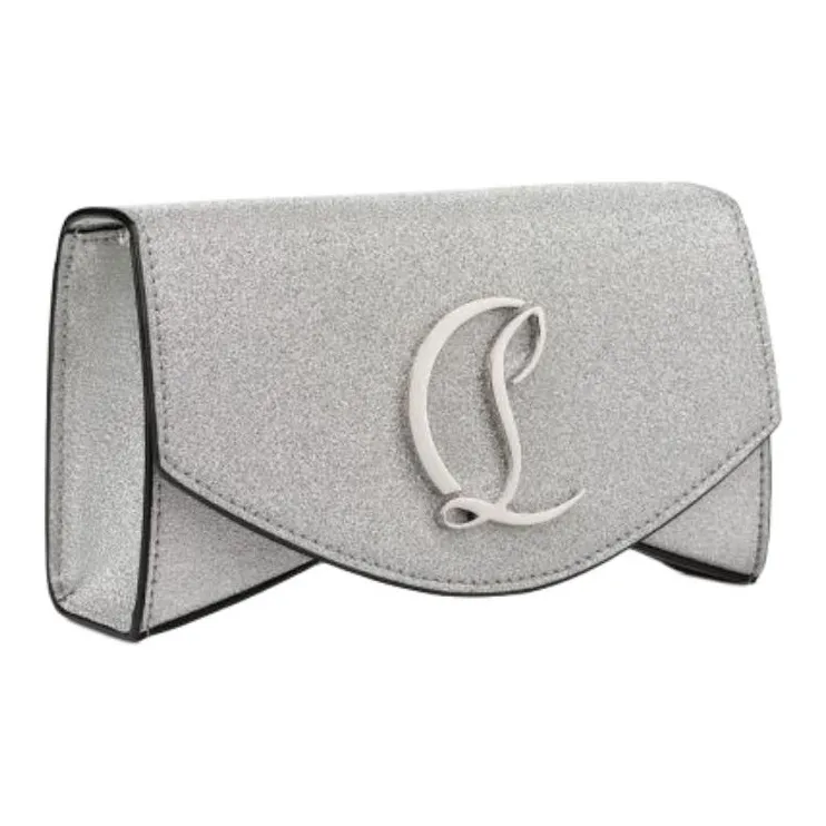 CL LUBOTING Loubi Calfskin Crossbody Bag Trumpets Women's Silver-2