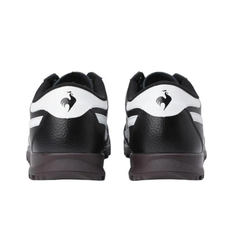 Le Coq Sportif Anti Slip Wear Resistant Low Top Golf Shoes Unisex Black White-2