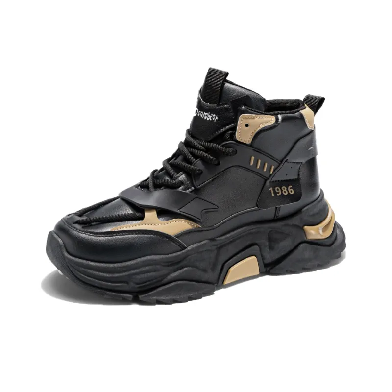 Budding Bear Slip Resistant, Abrasion Resistant, Lightweight, Height Increasing High Top Chunky Sneakers Men's-31