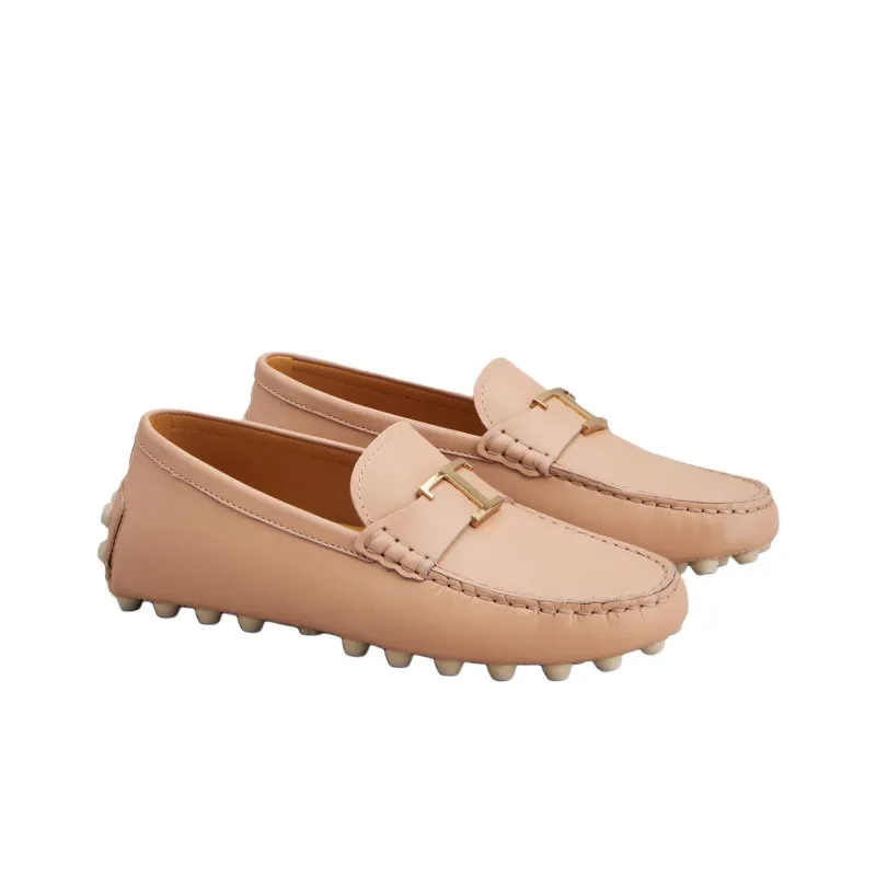 TOD'S T Timeless Gommino Beanie Shoes Women's Flesh Pink-2