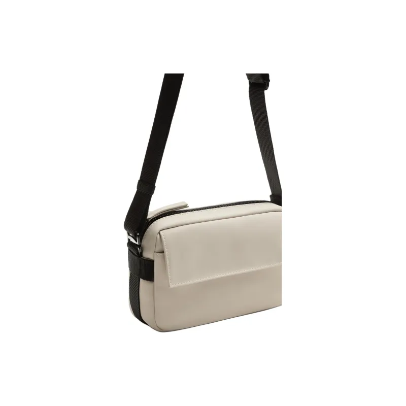ZARA Polyurethane Shoulder Bag Crossbody Bag Men's Beige-4