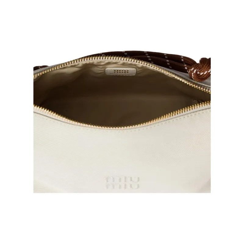 MIU MIU Cotton Handbag Women's White-3