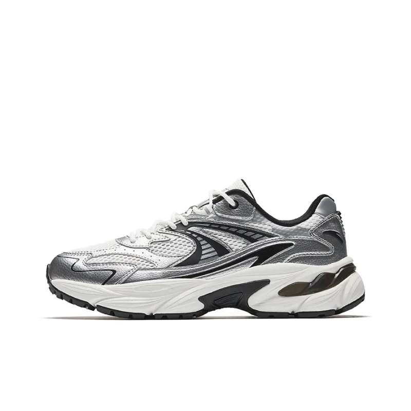Anta AT802 Low Top Casual Shoes Men's White Silver Black-0