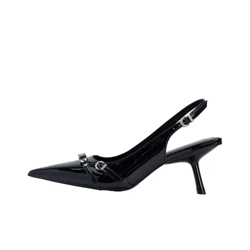 URBAN REVIVO Kitten And High Heels Women's Black