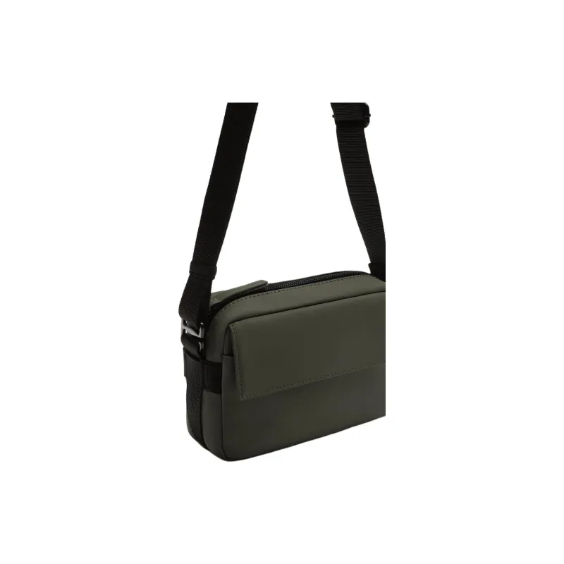 ZARA Polyurethane Crossbody Bag Trumpets Men's Khaki Green-3