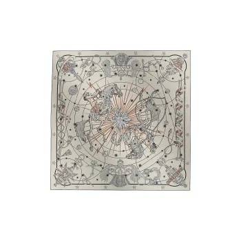 HERMES Cashmere Silk Blend Silk Shawls Women's Beige