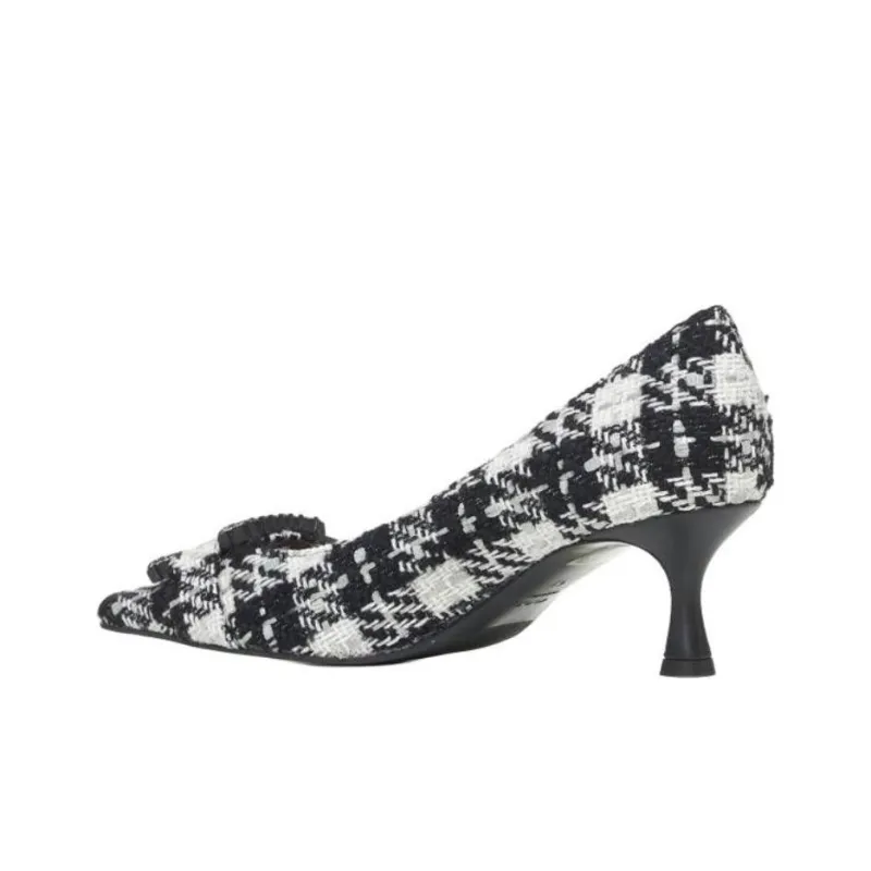 Roberto Festa Slim Heel High Heels Women's Black White-3