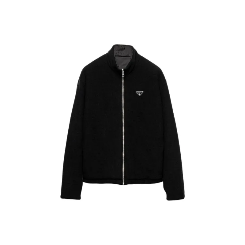 PRADA SS25 Spring Summer Men's Clothing Collection Cashmere Sweater Men's Black-0