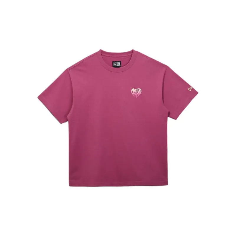 New Era Valentine's Day Collection SS25 Love At Nightfall Sunset Collection T Shirt Unisex Pink-1
