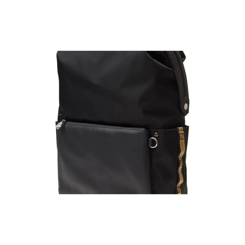FENDI Canvas Backpack Men's Black-4