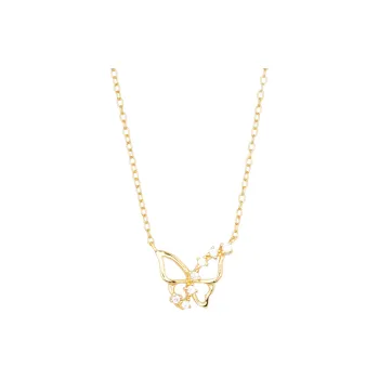 ZURY S925 Silver Necklace Collarbone Chain Women's Gold