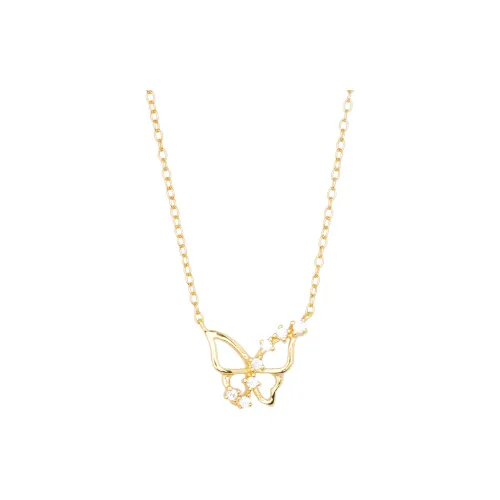 ZURY S925 Silver Necklace Collarbone Chain Women's Gold