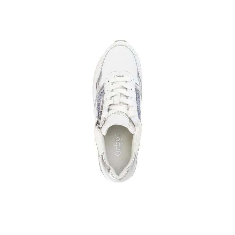 Gabor Comfort Low Top Casual Shoes Women's White-3