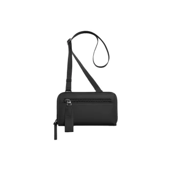 ZARA Polyurethane Wallet, Shoulder Bag, Crossbody Bag Regular Unisex Black