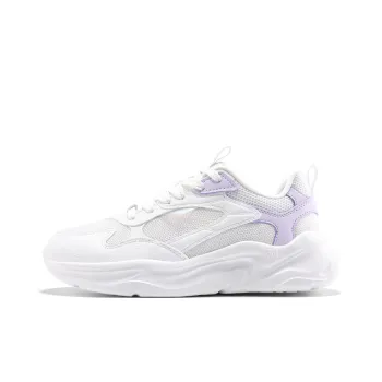 361° Lightweight Coverage Cushioning Low Top Sprint Running Shoes Women's White Purple