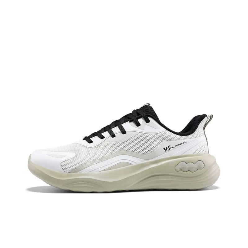 361° Durable Lightweight And Breathable Low-Top Casual Running Shoes Men's White Gray-0