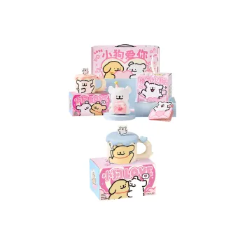 YANCANG x Line Puppies Love Letter Night Light Mug For Besties And Couples