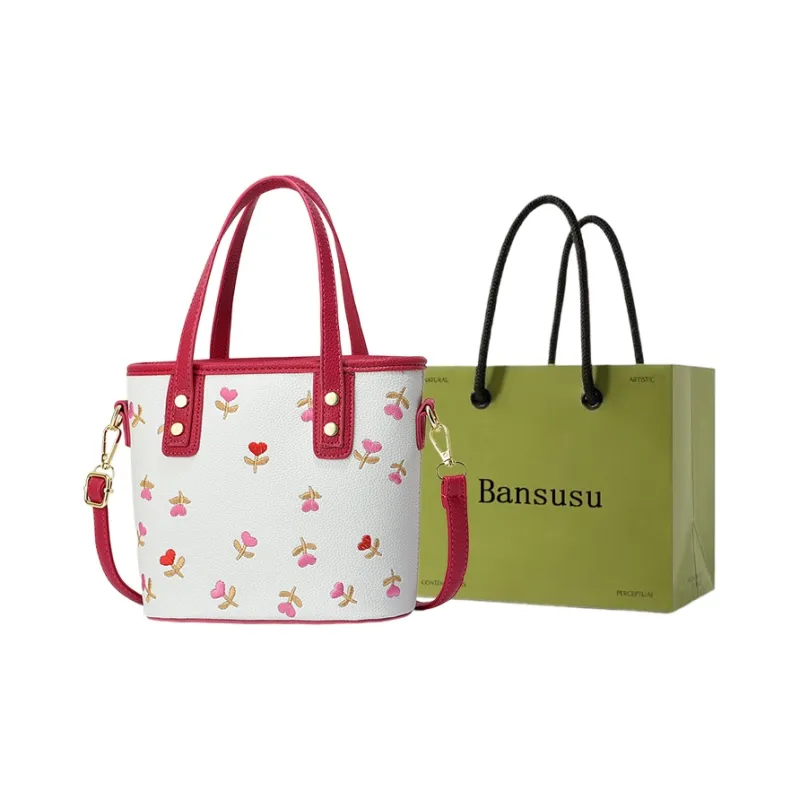 Bansusu PU Shoulder Bag, Crossbody Bag, Handbag Women's Blue/Pink/Rose Red/Black/Maroon-5