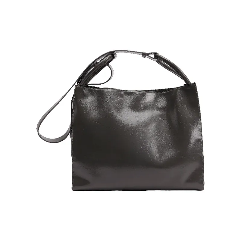 URBAN REVIVO Artificial Leather Shoulder Bag Medium Size Men's Black-2