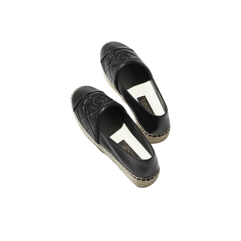 CHANEL Espadrilles Women's Black-3