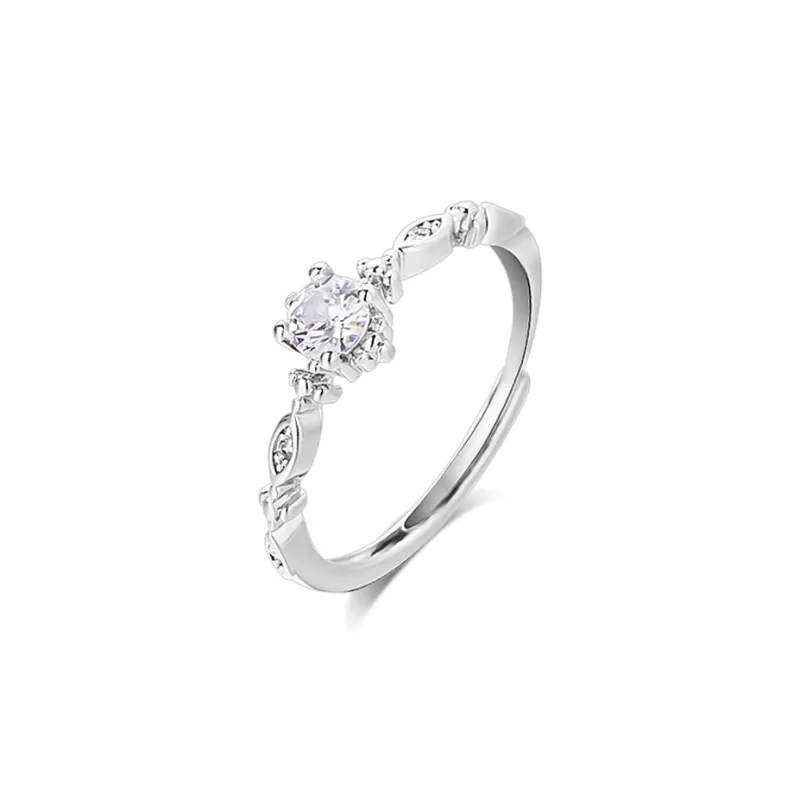 KUMET Sterling Silver Rings Women's Couple Bestie Same Style-10