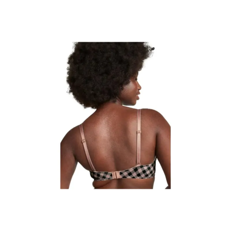 Victoria's Secret WEAR EVERYWHERE PINK Bra Women's Coffee Plaid-1