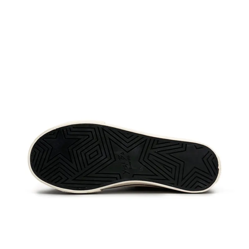 Mengsai Height Increasing Abrasion Resistant Lightweight Low Top Canvas Shoes Unisex Black White-5