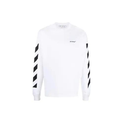 OFF WHITE Diagonal Helvetica Long Sleeve T Shirt