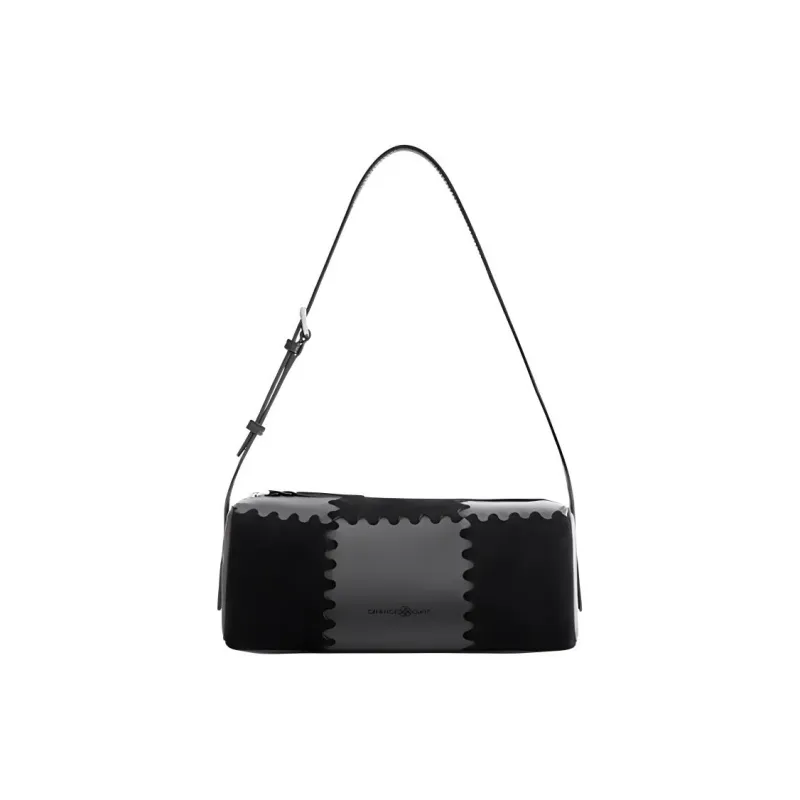 ORANGE CUBE Cow Leather Shoulder Bag, Baguette Bag, One Shoulder Handbag Trumpets Women's Multicolor-0